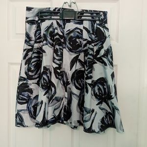 Navy floral skirt